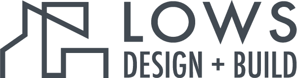 Lows Design and Build logo, geometric scalable mark refined from client concept sketches