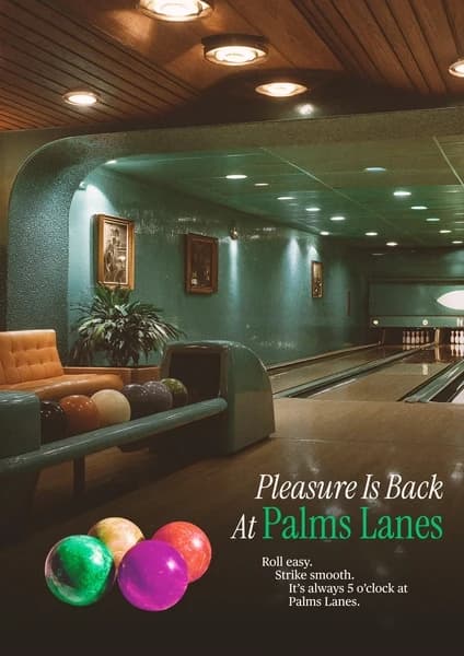 Palms Motel poster print, retro travel poster style