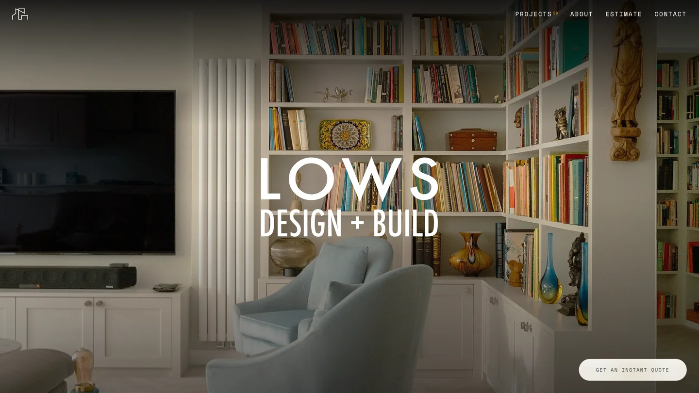 Lows Design and Build website
